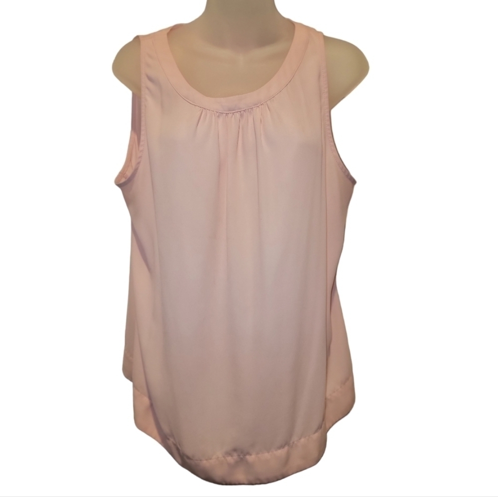 NY&CO 7th Avenue; Women's Pale Pink Sleeveless Blouse, Sz XL